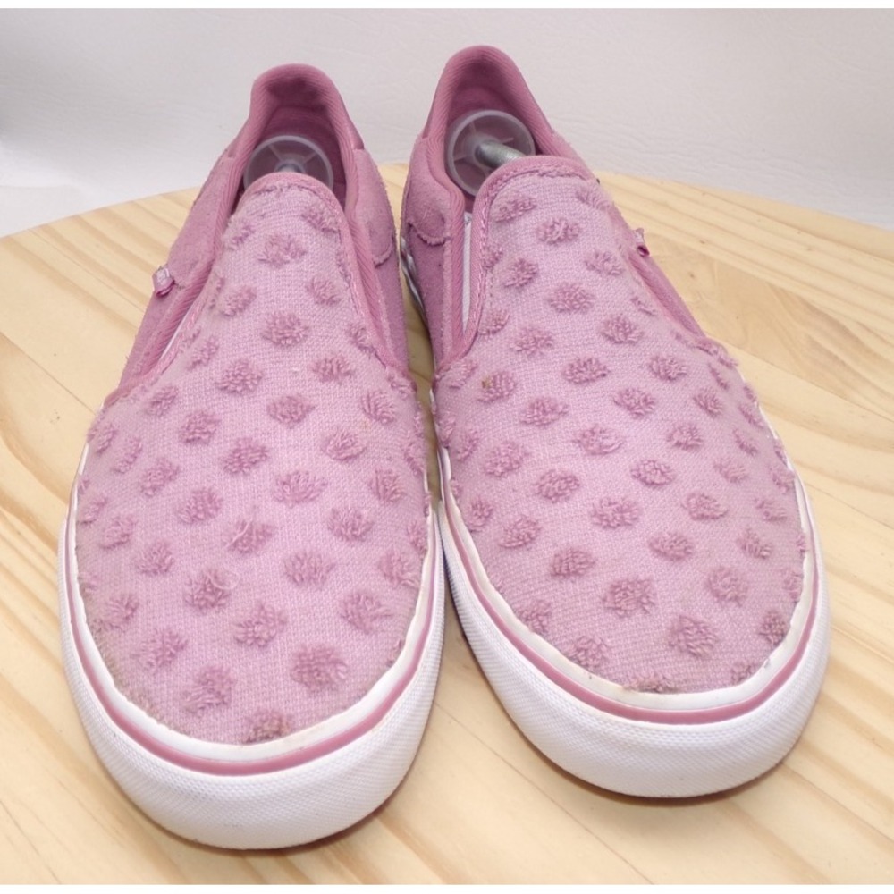 Vans Deluxe Comfort Slip On Shoes Womens Rose Pink Size 8 Texture Print Sneakers